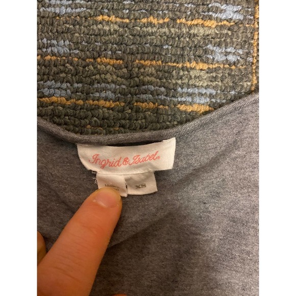 Ingrid & Isabel maternity midi tank dress Sz:XS excellent condition gray - Picture 3 of 11